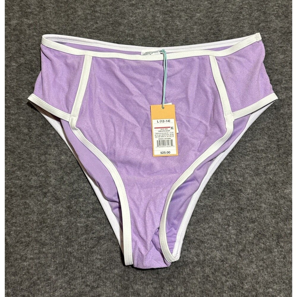 Kone Sol Women’s Swimsuit Bottom High Waist Coverage Purple Large 12/14